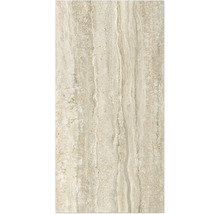 Carreau en travertin avec veinures naturelles