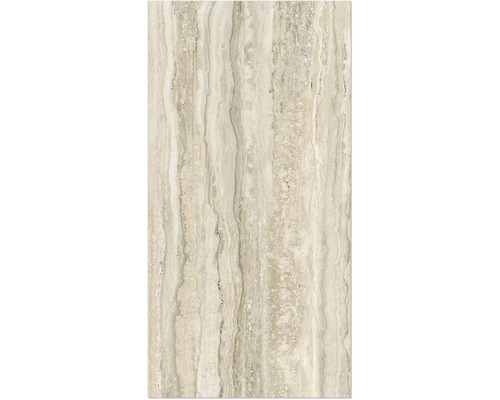 Carreau en travertin avec veinures naturelles