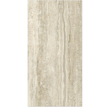 Carreau de travertin beige avec texture naturelle
