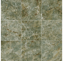 Neuf carreaux verts avec structure de marbre