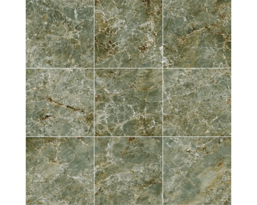 Neuf carreaux verts avec structure de marbre