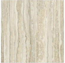 Carreau de travertin avec texture rayée.