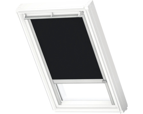 VELUX Dachfenster Rollo blickdicht schwarz mit grauem Alu-Rahmen rz elektro RML C02 4069K Dachfenster mit Verdunkelungsrollo