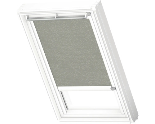 Store pour fenêtre de toit VELUX opaque vert avec cadre alu blanc électrique RML F06 4165KWL Fenêtre de toit avec store occultant