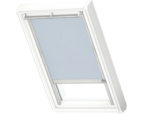 Store pour fenêtre de toit VELUX opaque bleu avec cadre alu gris électrique RML C02 4166K Fenêtre de toit avec store