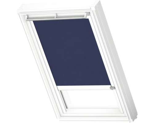 Store pour fenêtre de toit VELUX opaque bleu avec cadre alu blanc électrique RML CK06 9050KWL Fenêtre de toit avec store enrouleur