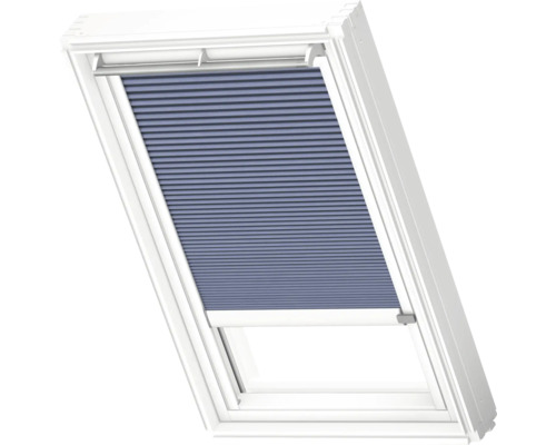 VELUX Dachfenster Wabenplissee nachtblau mit weißem Alu-Rahmen solarbetrieben FSC C02 1156KWL Dachfenster mit Faltrollo