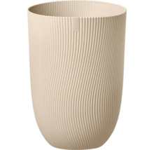 Pot de fleurs en plastique nervuré