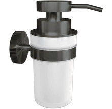 Distributeur de savon mural en métal et en verre