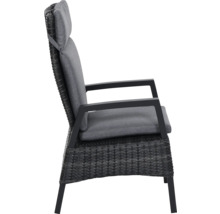 Chaise de jardin avec accoudoirs et rembourrage