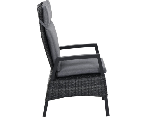 Chaise de jardin avec accoudoirs et rembourrage