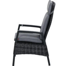 Fauteuil de jardin avec coussin et structure tressée