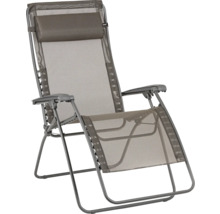 Fauteuil relax réglable avec coussin de tête pour l'extérieur