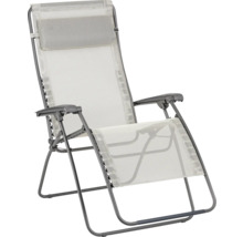 Chaise longue réglable avec coussin de tête pour le jardin