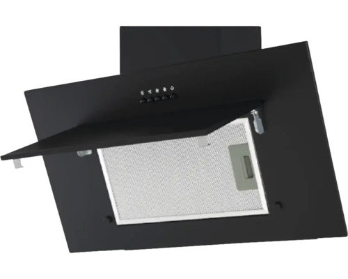 Hotte aspirante avec filtre à graisse métallique et boutons de commande