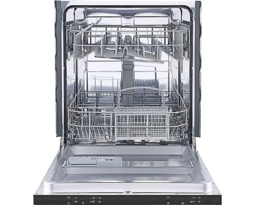 Lave-vaisselle ouvert avec paniers à vaisselle