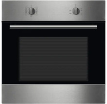 Four encastrable en acier inoxydable avec porte en verre noir