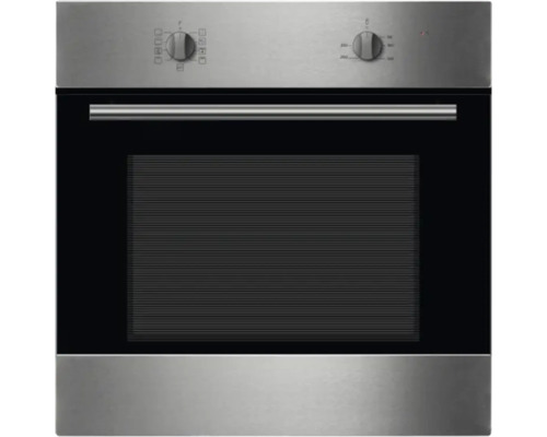 Four encastrable en acier inoxydable avec porte en verre noir