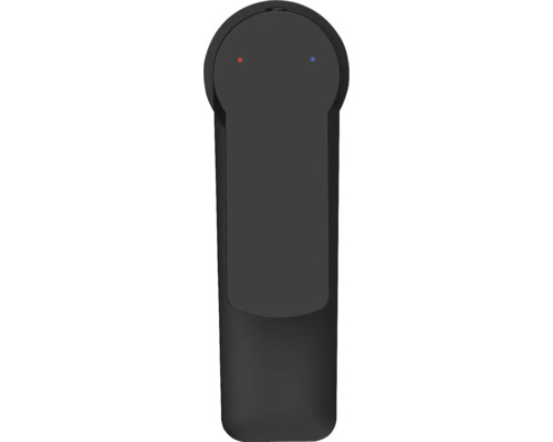 Wasserhahn mit Anzeigen für Warm- und Kaltwasser