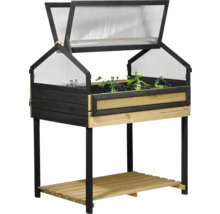 Hochbeet mit transparentem Deckel und Ablagefläche