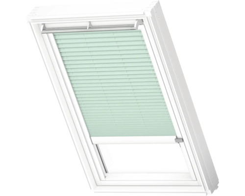 VELUX Dachfenster Plissee blickdicht mint mit weißem Alu-Rahmen elektronisch FML C02 1281KWL Dachfenster mit Plissee zur Beschattung