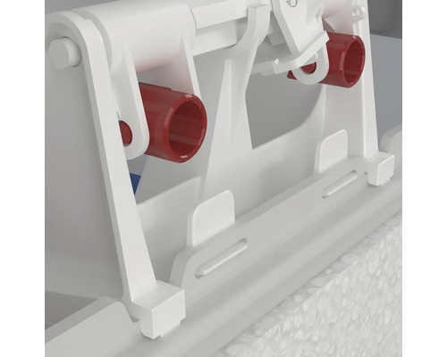 Detailaufnahme eines Vorwandelementes für ein WC mit Spülkasten