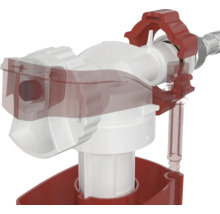 Robinet flotteur WC avec support rouge
