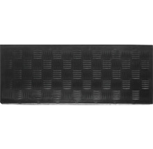 Schwarze Gummimatte mit Riffelblechmuster
