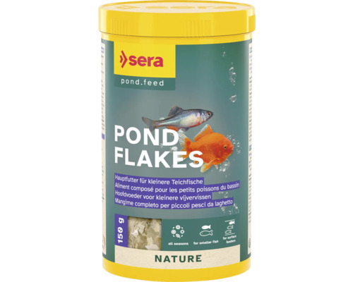 Sera Pond Flakes Teichfutter Dose mit 150 Gramm Inhalt