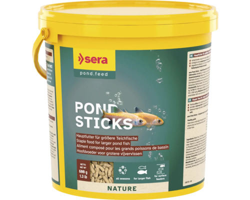 Sera Pond Sticks Hauptfutter für größere Teichfische im Eimer