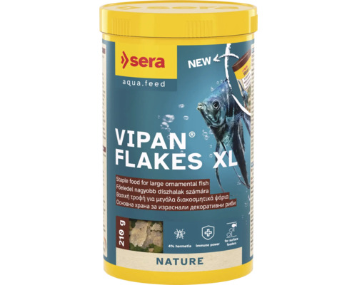 Alimentation principale XL sera Vipan Nature GF 1000 ml Sera Vipan Flakes XL Boîte de nourriture pour poissons