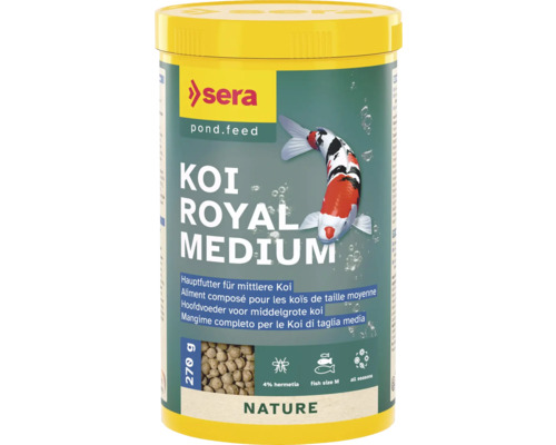 Nourriture principale sera Koi Royal medium 1 l Sera Koi Royal Medium nourriture pour poissons, boîte