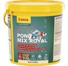 Aliment pour poissons de bassin Sera Pond Mix Royal en seau jaune