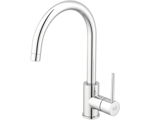 Robinet de cuisine en métal avec bec haut