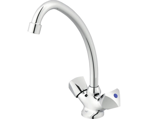 Wasserhahn aus Metall mit zwei Griffen