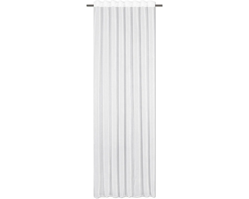 Rideau Messina avec galon fronceur beige 140x280 cm Rideau blanc avec fixation à bande fronceuse sur tringle à rideau