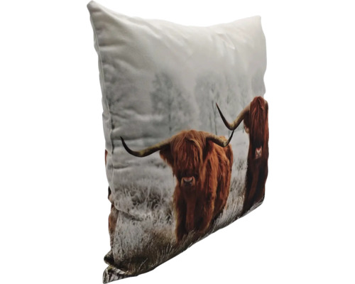 Coussin décoratif avec motif de vache Highland