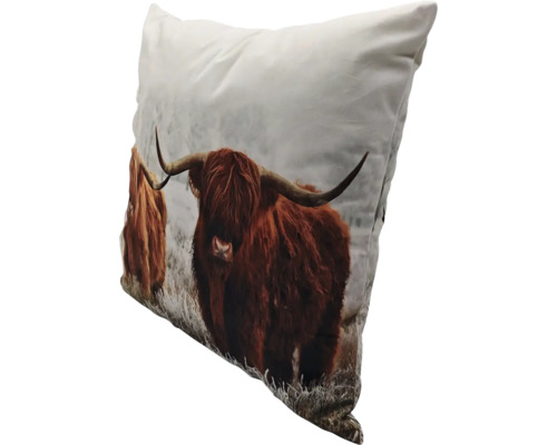 Coussin avec motif vache Highland