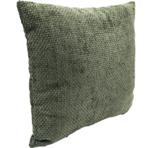 Coussin décoratif carré avec une surface structurée.