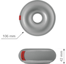 Image d''un antivol câble avec les dimensions 106 millimètres et 42 millimètres.