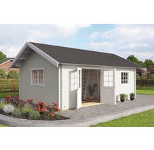 Abri de jardin Caroline Set Silver avec plancher, mezzanine, 675 x 489,9 cm gris clair