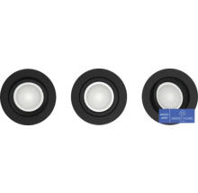 Trois spots encastrables au plafond compatibles Smart Home