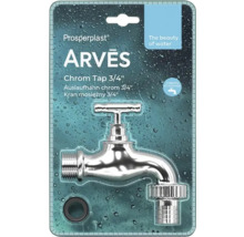 Prosperplast Arves Chrom Wasserhahn 3/4 Zoll in Verpackung