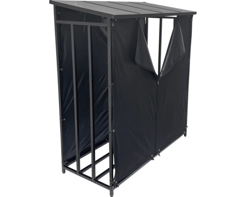 Étagère à bois de chauffage avec couverture pour l''extérieur