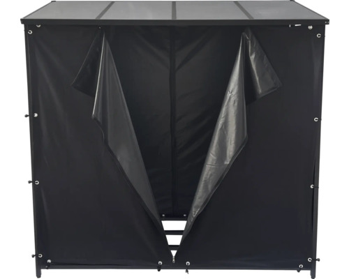 Housse de protection pour meubles noire avec ouverture zippée