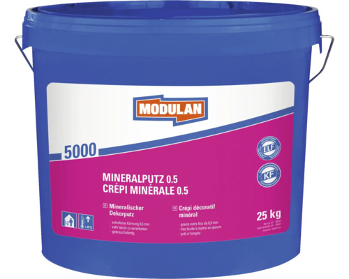 Seau d''enduit minéral 0.5 de Modulan, 25 kilogrammes