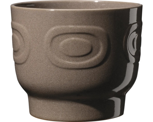 Pot de fleurs en céramique avec motif en relief