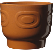 Pot de fleurs en céramique avec motif en relief