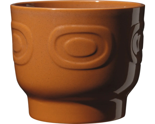 Pot de fleurs en céramique avec motif en relief