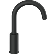 Schwarzer Wasserhahn mit hohem Auslauf